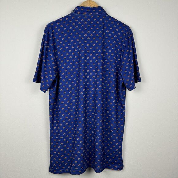 RLX Ralph Lauren Polo Men's Medium Blue Floral Golf Performance Stretch Wicking - Picture 6 of 6